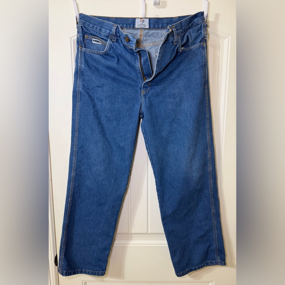 Tyndale FRMC Jeans Men's 35X28 Blue Flame Resistant FR‎ Workwear  READ
